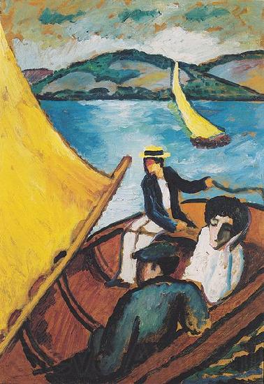 August Macke Segelboot auf dem Tegernsee Spain oil painting art